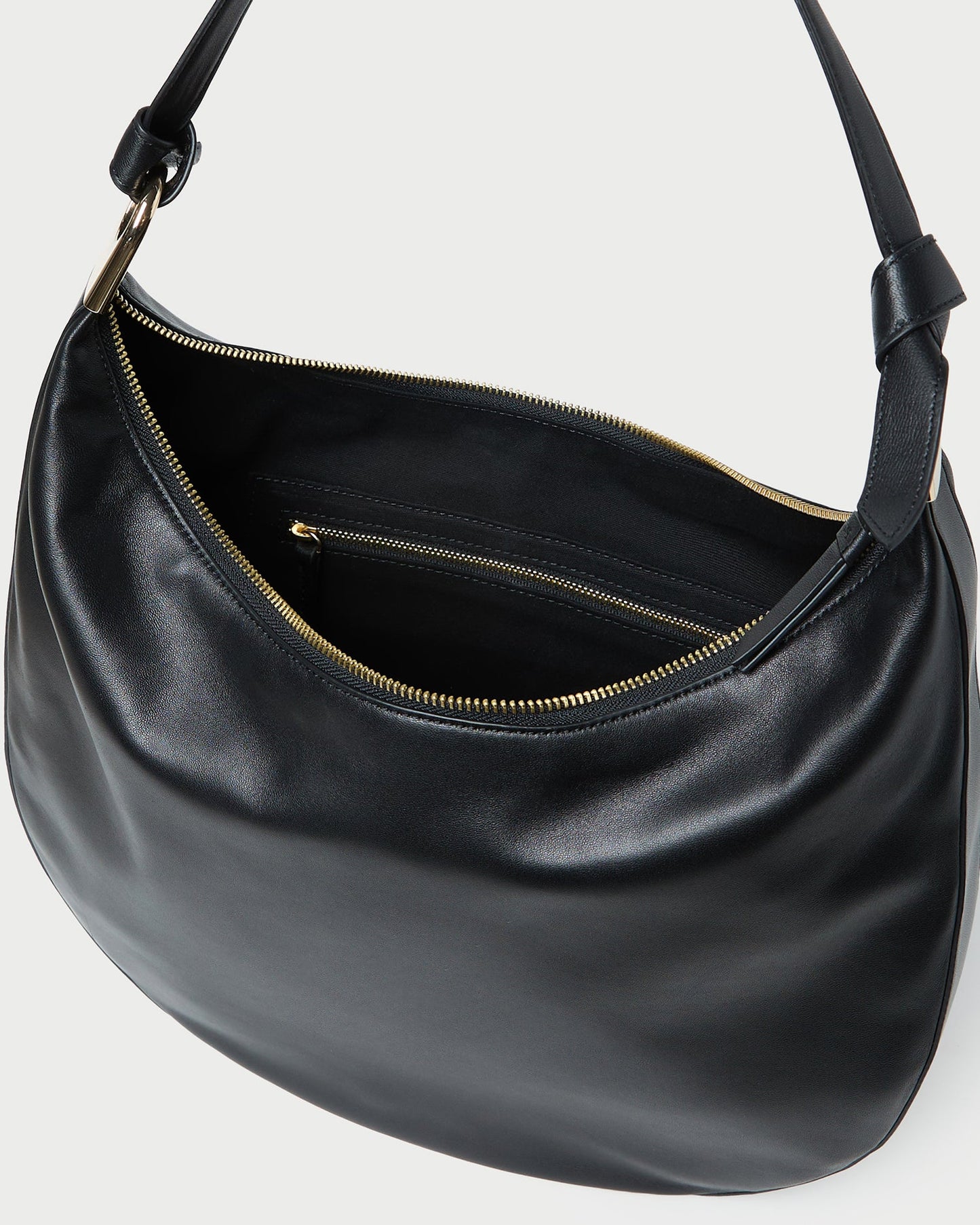 Sac à bandoulière en cuir noir Morgan