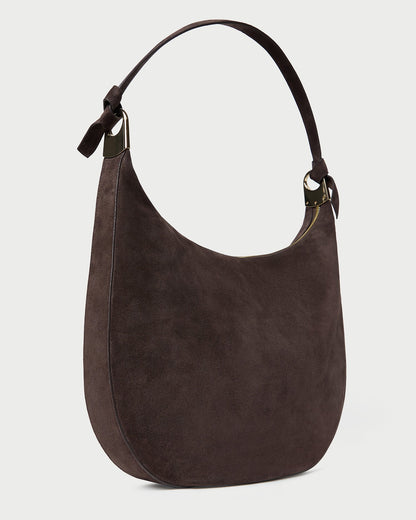 Sac à bandoulière en daim marron Morgan