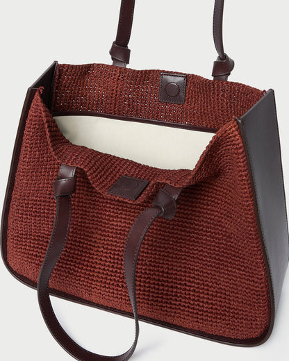 Sac fourre-tout au crochet Myra châtaigne/expresso