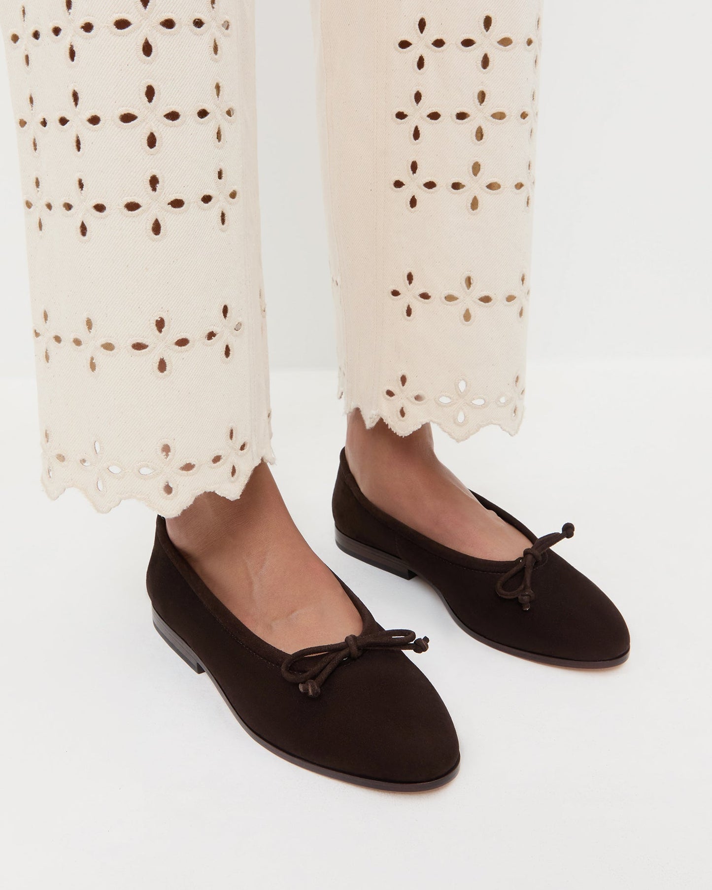 Ballerines en daim marron Noelle