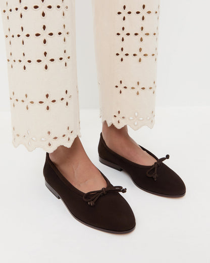 Ballerines en daim marron Noelle