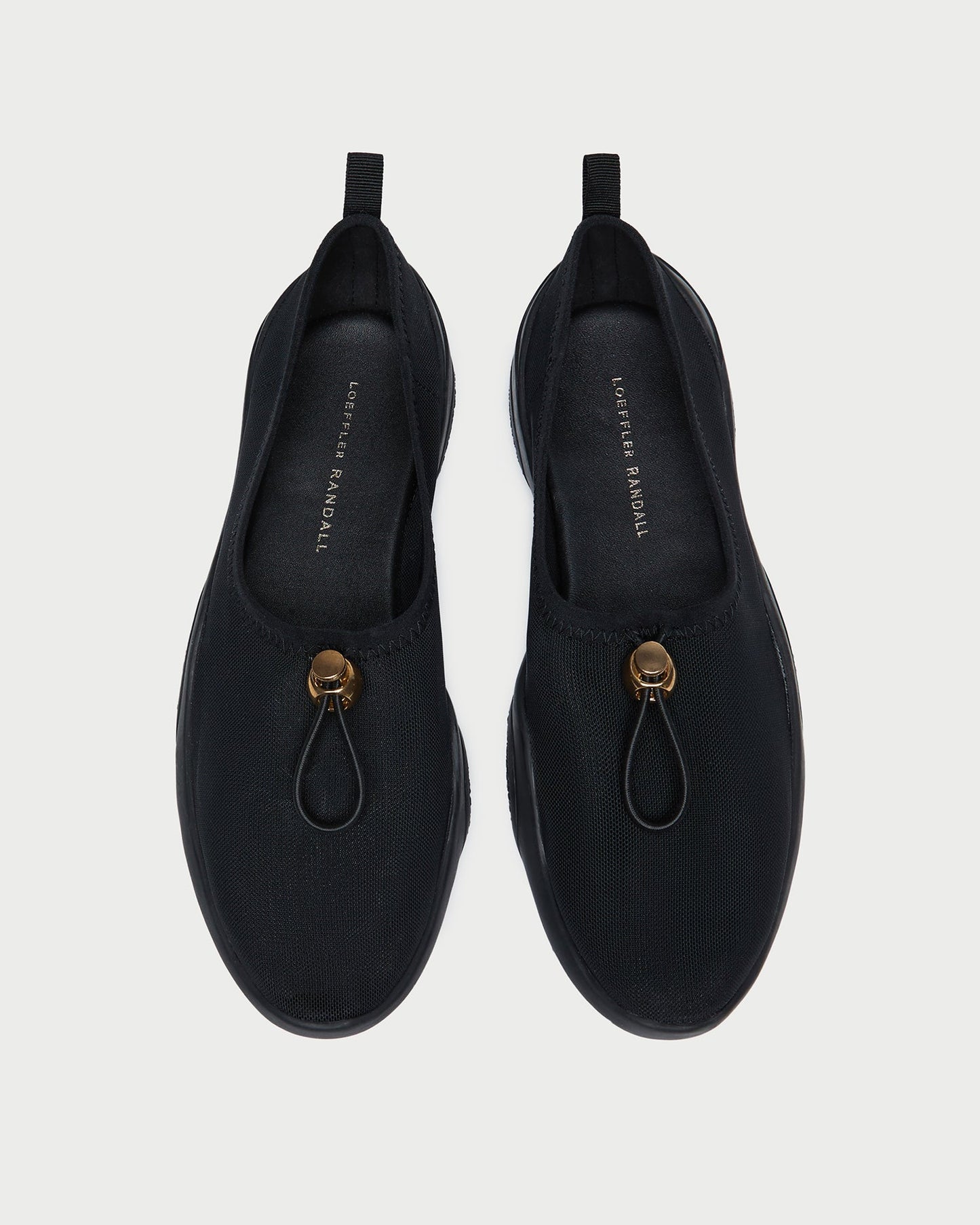 Raina Black Mesh Flat