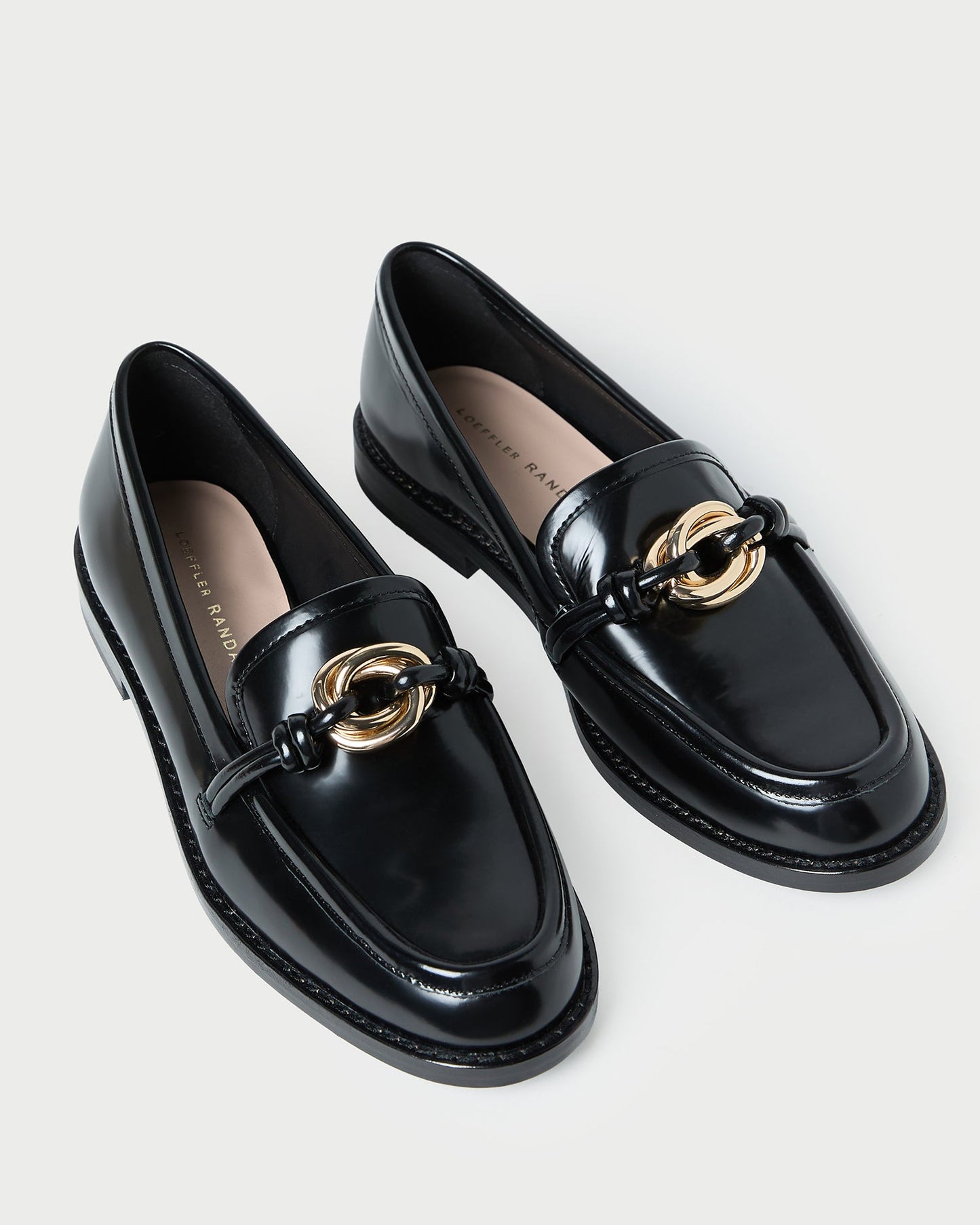 Mocassins en cuir noir Roma