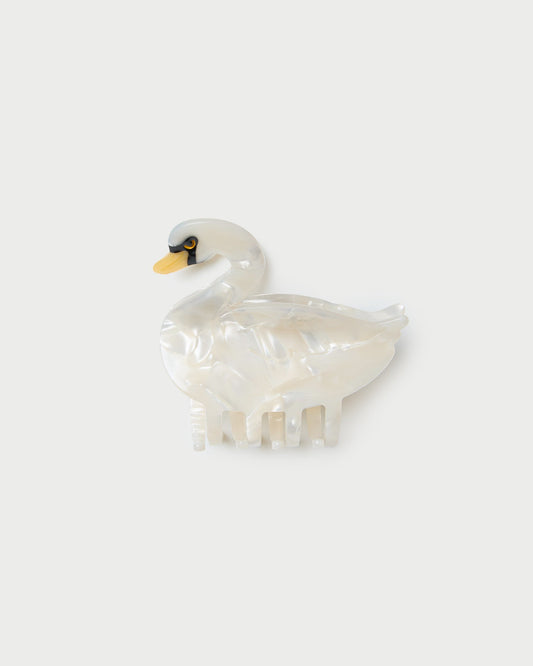 Barrette à cheveux en perles de cygne