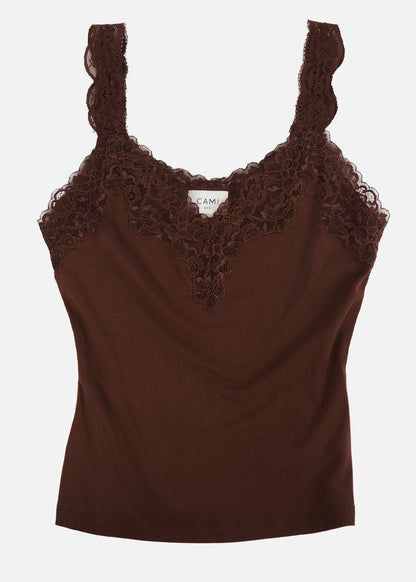 Débardeur en tricot côtelé Lani Malt