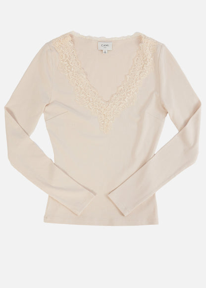 Haut en tricot côtelé Rooney Bone