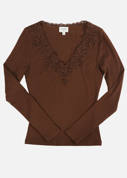 Haut en tricot côtelé Rooney Malt