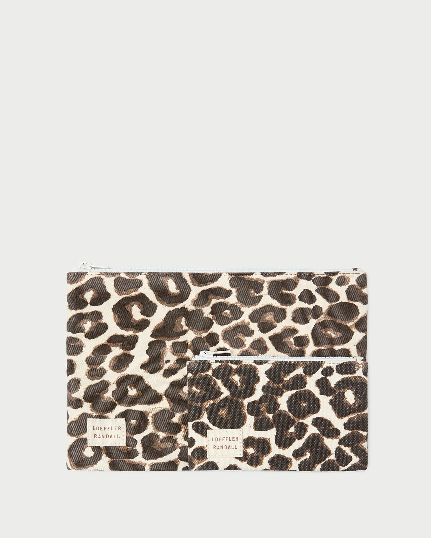 Ensemble de pochettes en toile léopard Tracy