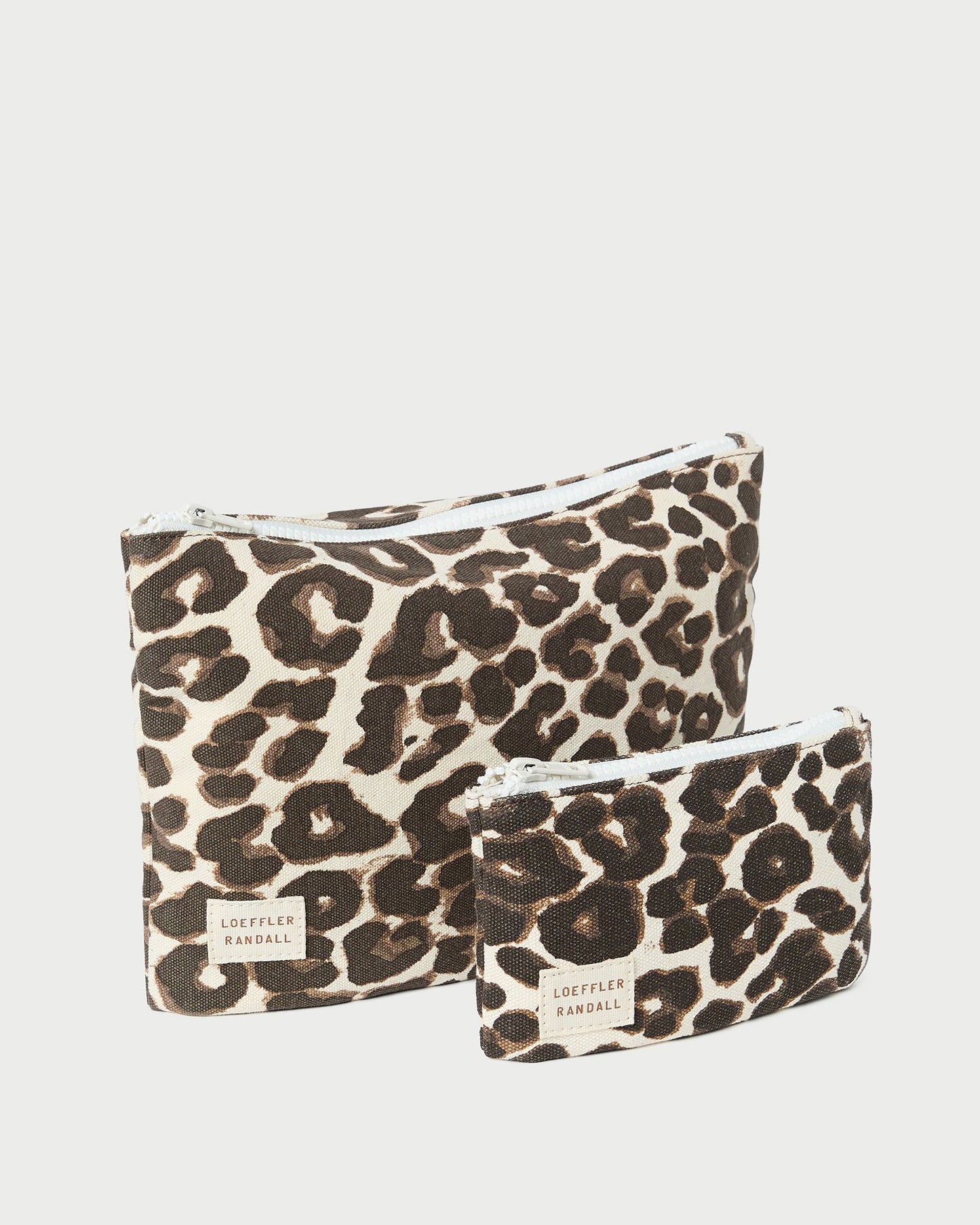 Ensemble de pochettes en toile léopard Tracy
