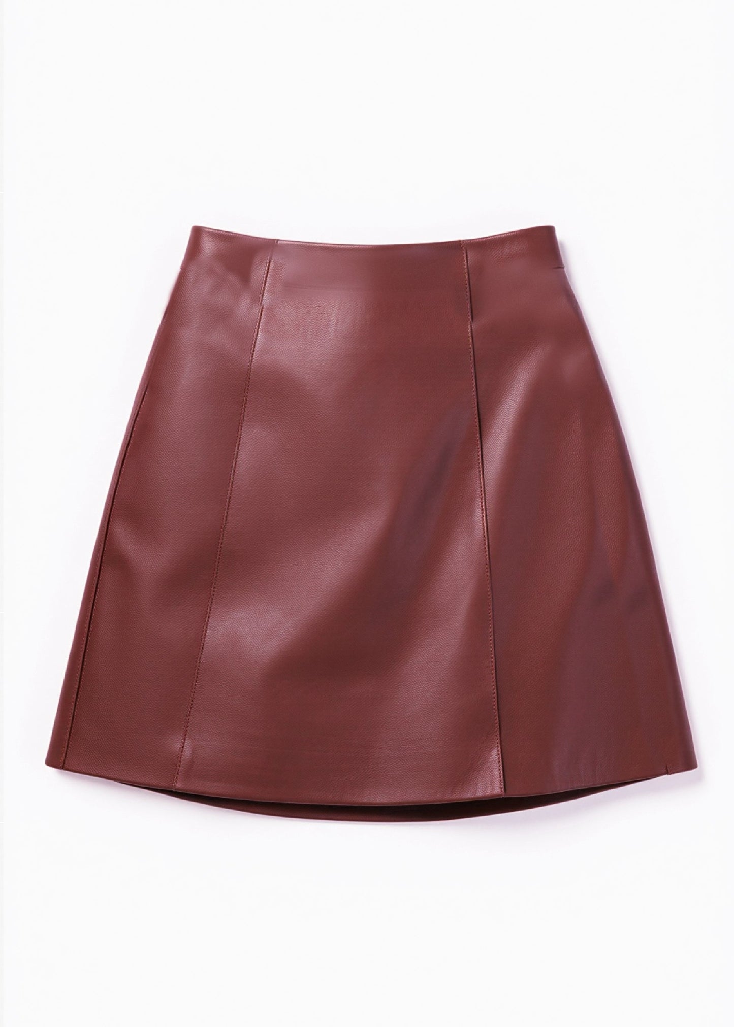 Mini-jupe en cuir véritable Cillian Syrah