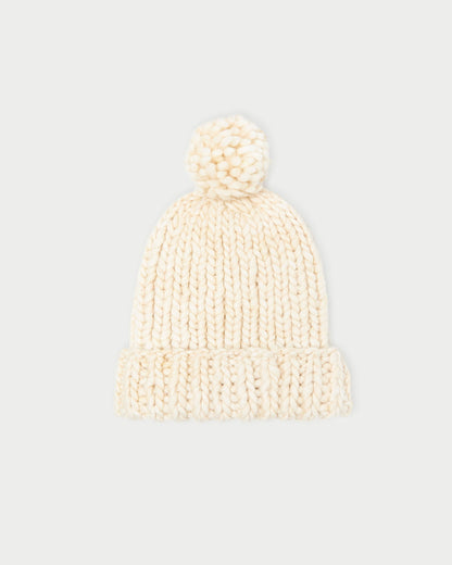 Bonnet à pompon en tricot Ava