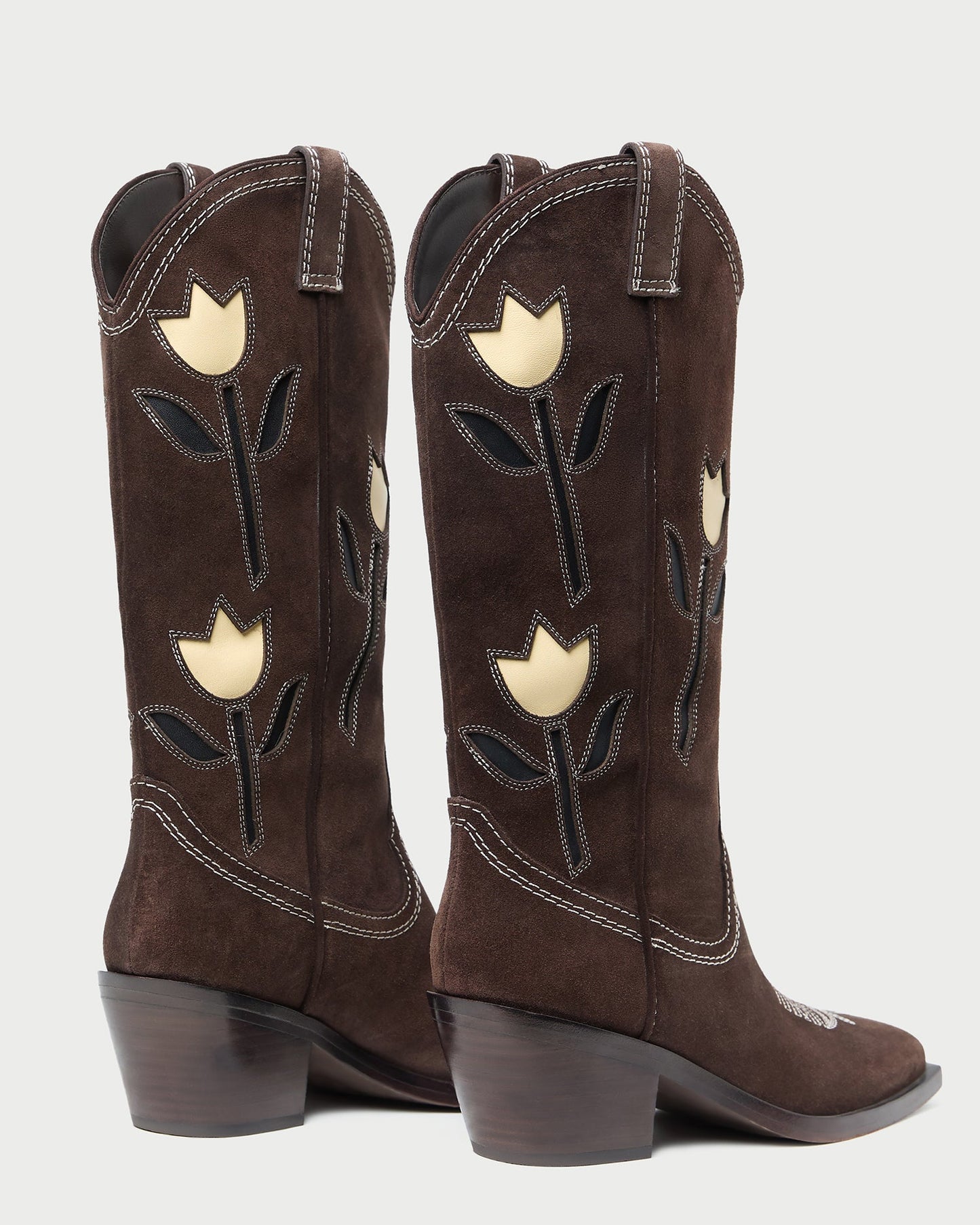 Bottes tulipes en daim marron Wilder