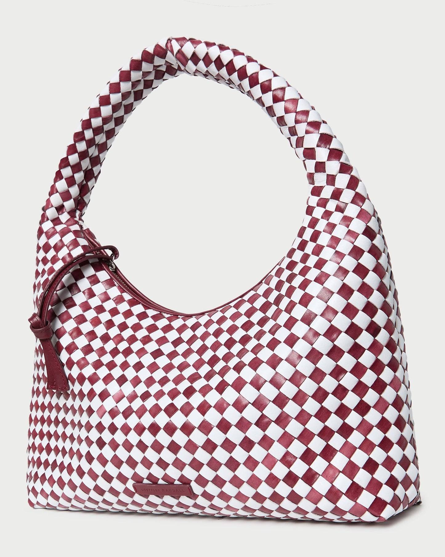 Sac hobo tissé Willow marron/blanc