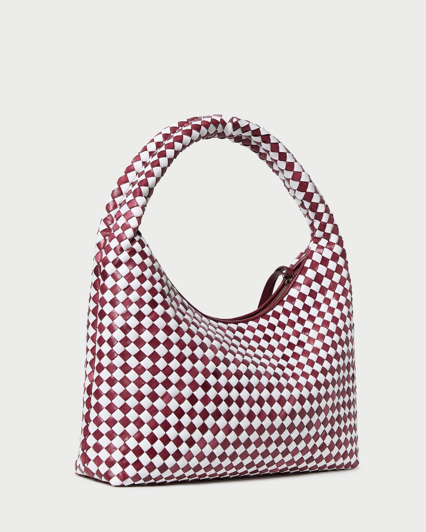 Sac hobo tissé Willow marron/blanc