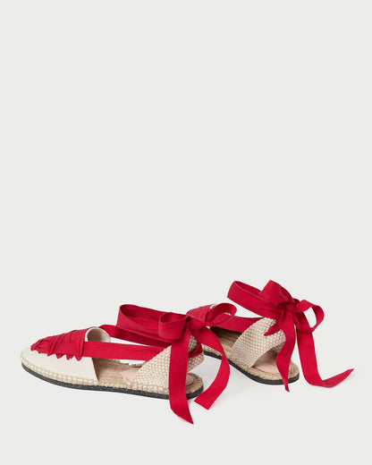 Wilson Espadrille Naturel/Rouge