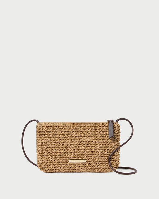 Sac bandoulière en crochet Yasmine Brown/Espresso